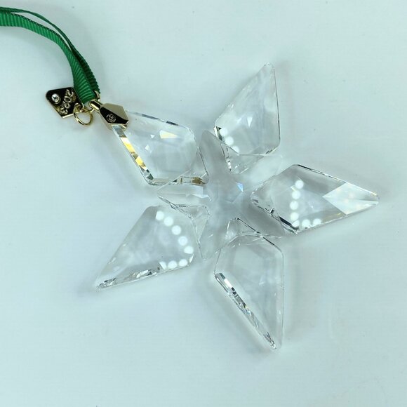 Swarovski 2023 Gold Tone Star Snowflake Annual Christmas Ornament MIB S166 - Picture 4 of 4